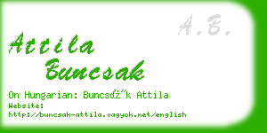 attila buncsak business card